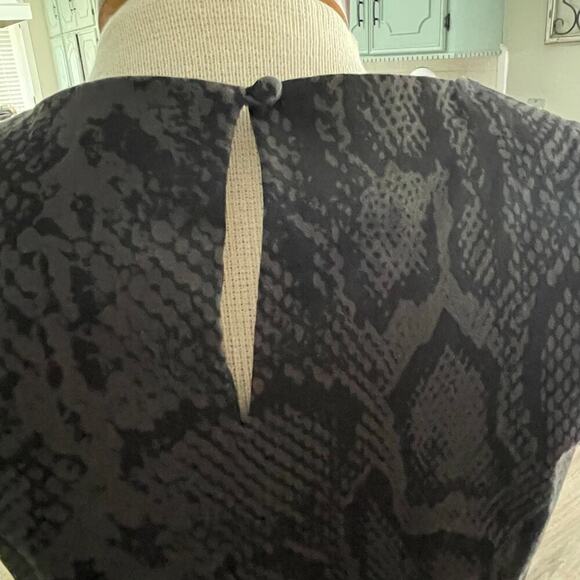 Kristin Davis Black Python Snake Print Dress Size 8 EUC Classy Career - Picture 4 of 5